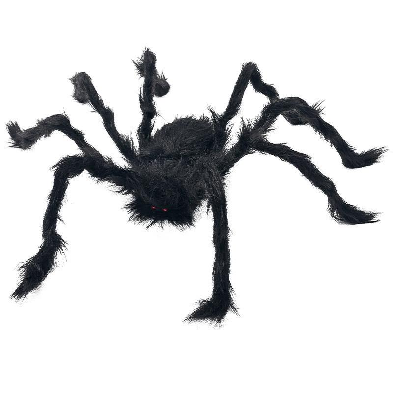 Halloween Outdoor Decoration Hairy Spider With Red Eyes Horror, Indoor And Outdoor Decoration For Masquerade Party Garden Yard Haunted House Porch
