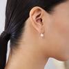 Baroque Freshwater Pearl Geometric Drop Earrings Gold Tone Copper Wedding Party Jewelry for Women
