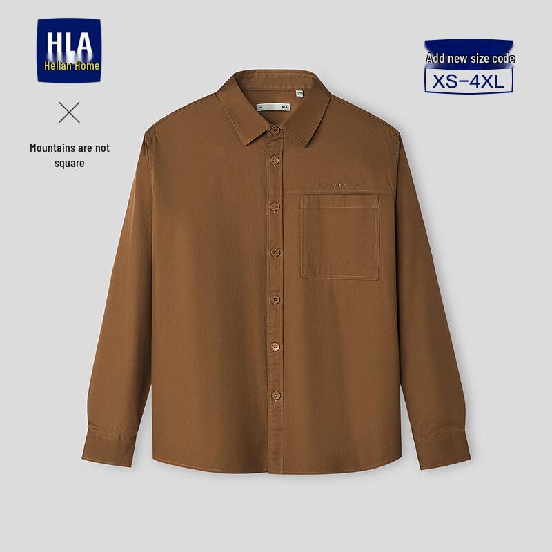 HLA Men s Embroidered Long-Sleeve Shirt L