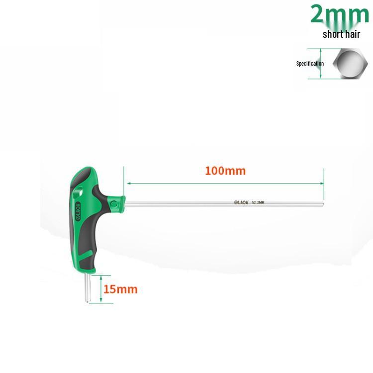 Extended Magnetic T-Handle Flat Head Ball End Hex Wrench