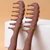 1Pcs Plastic Imitation Wood Hair Combs Massager Long Wide Tooth Detangle Comb Hair Care Household Gift
