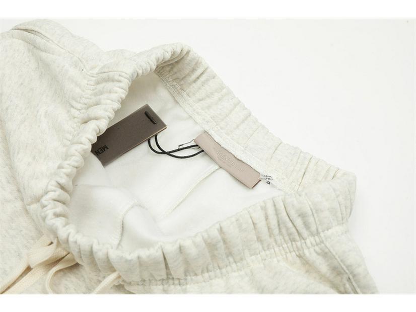 Men's FOG Essentials Loose Fit Velvet Hoodie with Double Stitching, Trendy American Print, Suitable for Couples