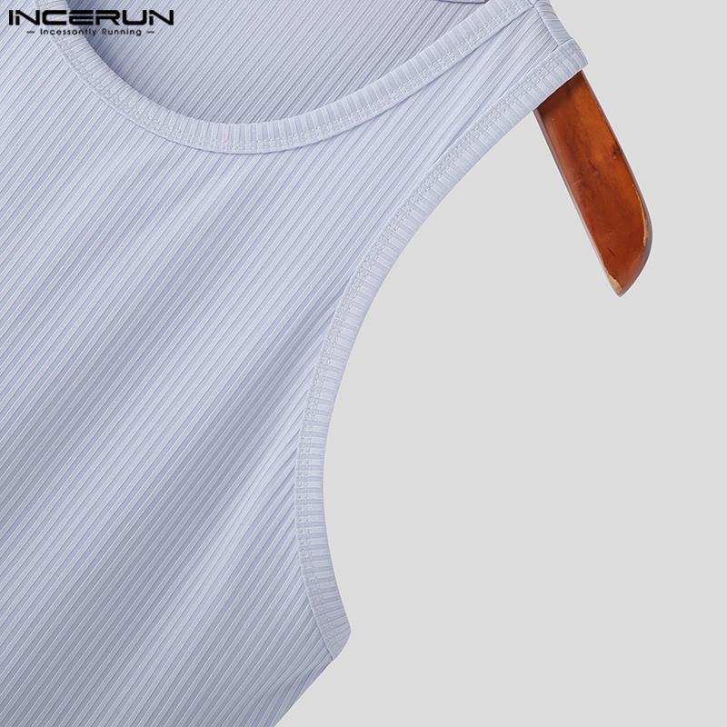 INCERUN Summer Men Sleeveless Solid Color Tank Tops
