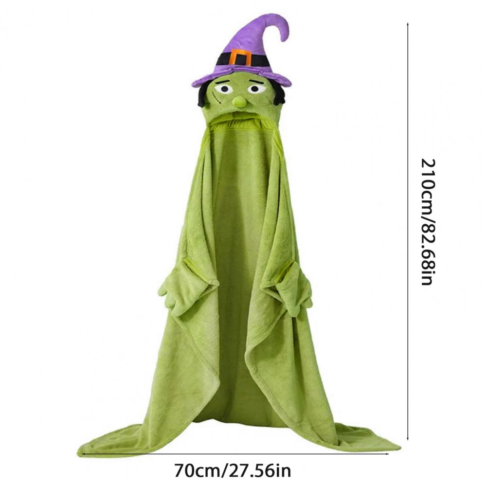 Unique Halloween Gift Idea Halloween Atmosphere Blanket Cozy Halloween Hoodie Blanket for Adults with Pocket