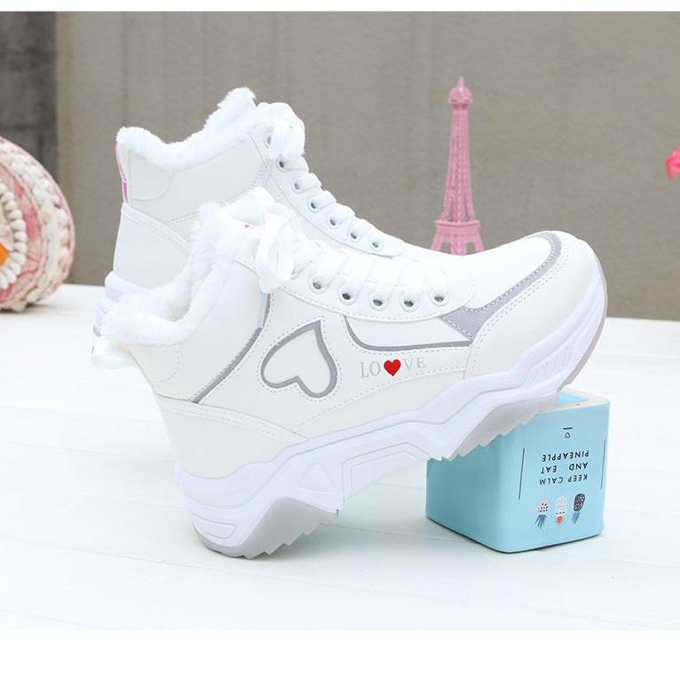 Buty Damskie 2025 Nowe Popularne Bawełniane Buty Polarowe Ocieplane Krótkie Botki Wszechstronne Studenckie Zimowe Wysokie Sportowe Casualowe Buty