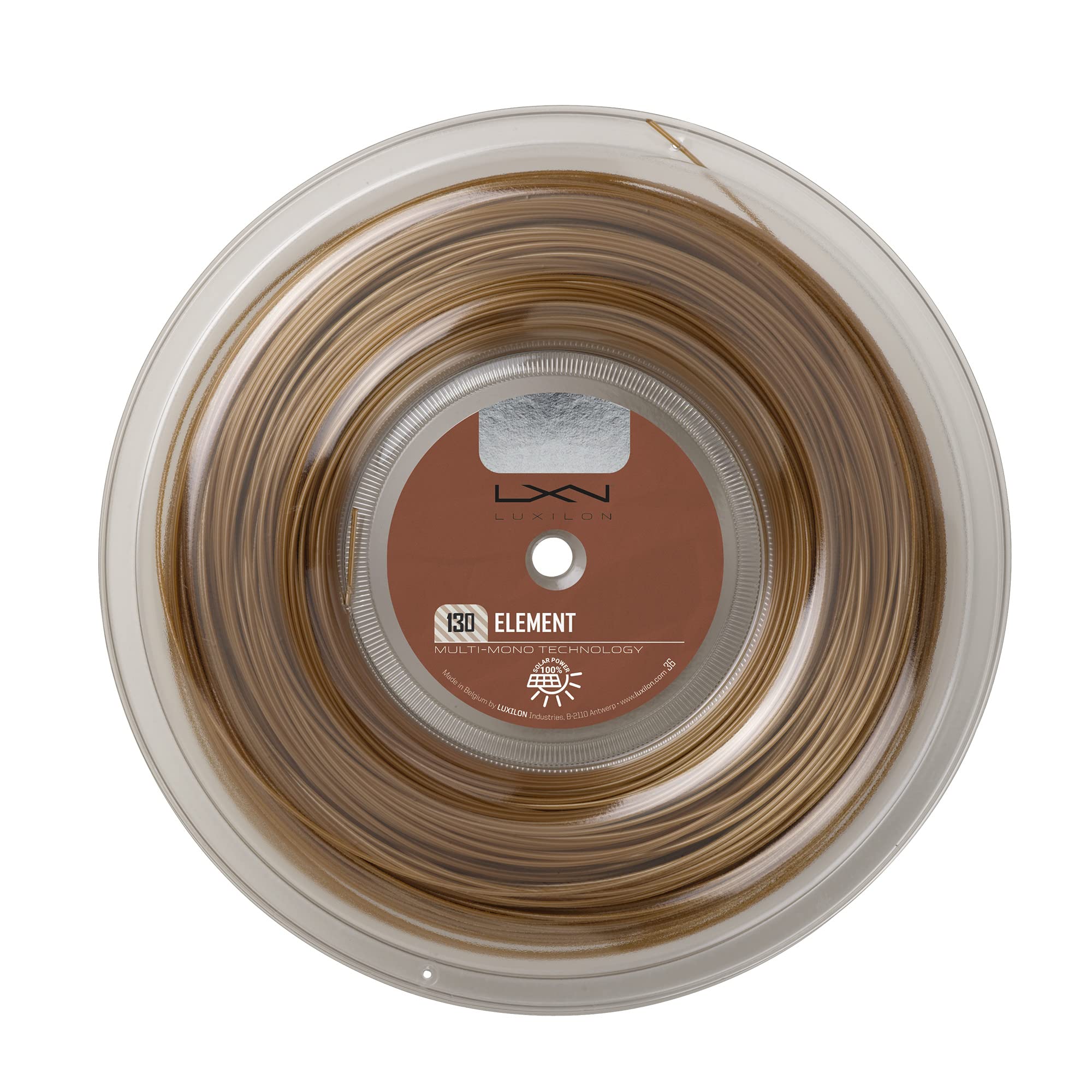 

Luxilon Element 130 Tennis String - 200m Reel, Brown