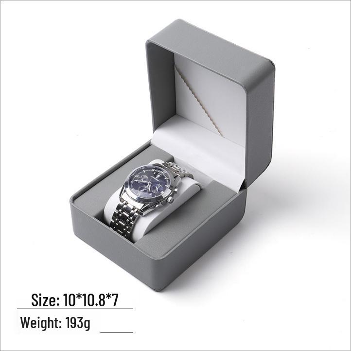 Frosted PU Flip-Top Watch and Jewelry Storage Box