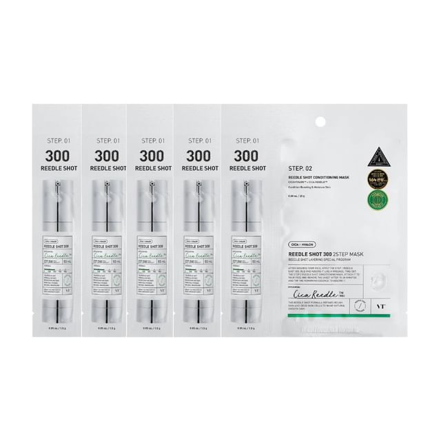 VT - Reedle Shot 300 2 Step Mask Bundle Set 26.5g x 5 sheets