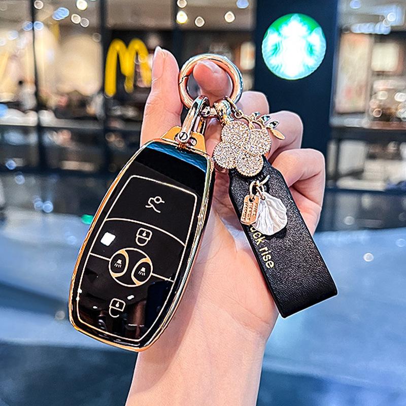 BAIC EX3 Electric Vehicle Key Fob Protective Case with Buckle Bag - Full Coverage for R600 Model