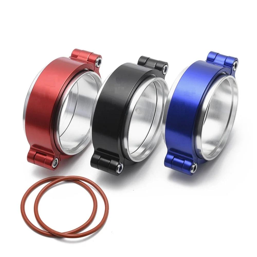 For Intake Throttle Intercooler  Pipe 2"/2.5"/3" 4" Od Exhaust V-band Clamp W Flange System Assenbly Anodized Clamp