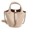 New Pink Milkshake Cabbage Basket Bag, Free Silk Scarf Bag, Women's Premium Texture Bucket Bag, Portable Women's Bag.