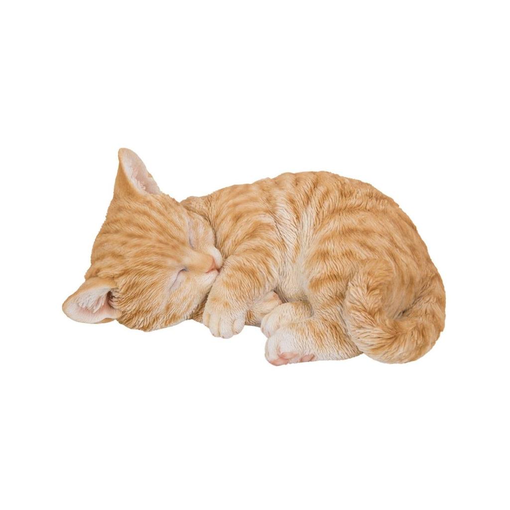 Ubia Ammonite Brown Tabby Cat 20 X 14 X Cm Doll Figurine Ornament Animal Garden Decoration Cat 9.3 H16829-1