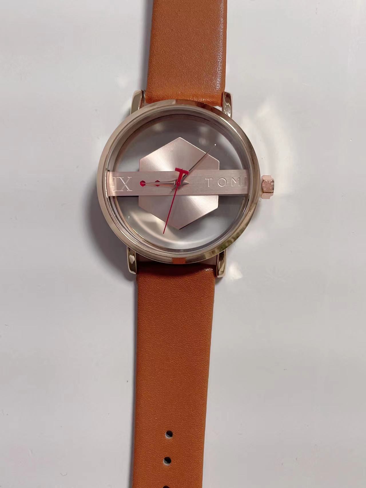 Tomi Transparent Unisex Watch Belt Neutral Alloy Fashion Quartz Watch