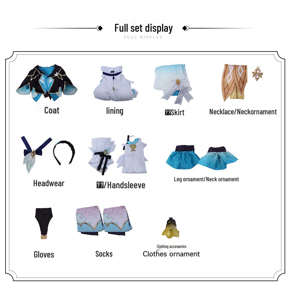 Wudu Liuying Genshin Impact Glühwürmchen Cosplay Kostüm - Vollständiges Set Zweidimensionales Anime-Spiel Outfit