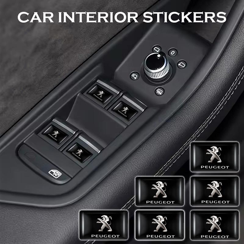10 ks 3D ochranná nálepka Nálepky na volant Príslušenstvo Pre Peugeot 2008 208 308 508 4008 408 3008 307 207 107 607 106 406