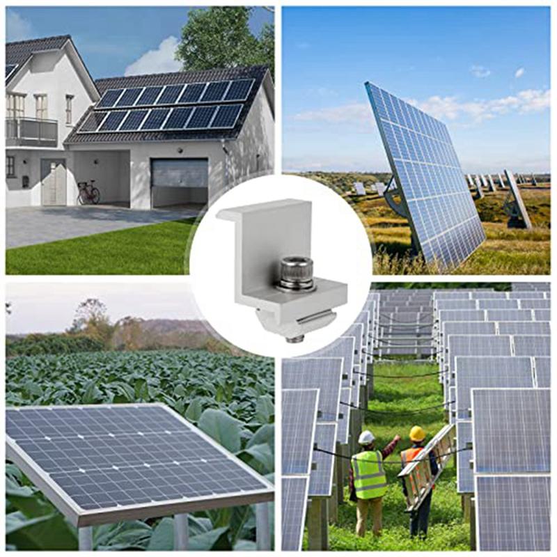 ABMH-12 Piece Solar Module Bracket End Clamp, End Clamp, Side Clamp For PV Solar Module Roof Mountings