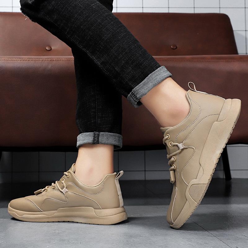 New Men's Autumn Footwear Leather Casual Shoes Retro Fashion Winter Luxury Sneakers Men Designer Shoes Lace-up Zapatos De Hombre