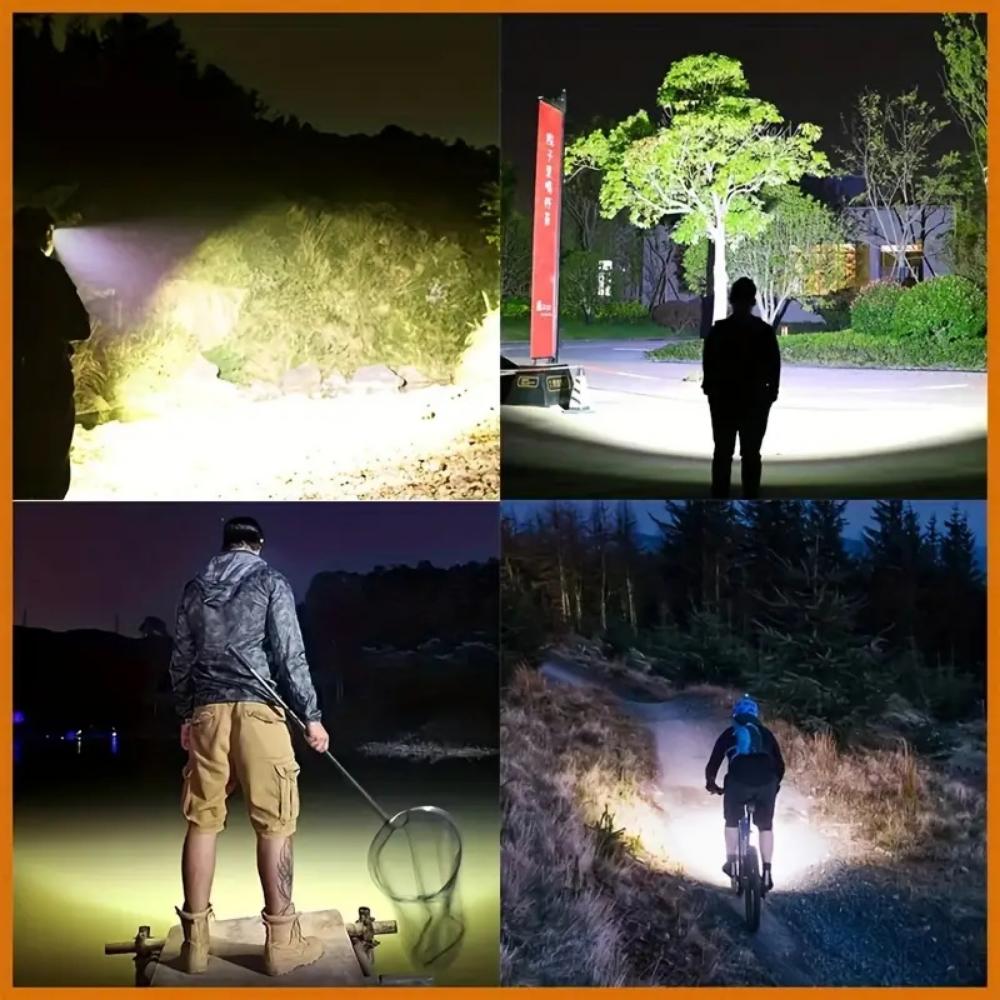 5LED headlights can be charged, USB headlights, camping, running and fishing headlights, for home outdoor emergency lights