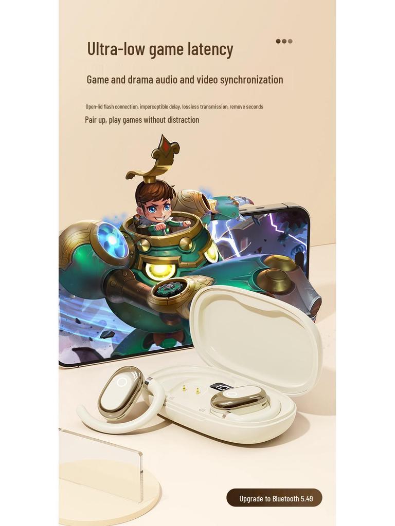 Cross-border Hot Selling Open-ear Wireless Bluetooth Earbuds with Ultra-long Battery Life for Gaming, Sports, and HD Calls
