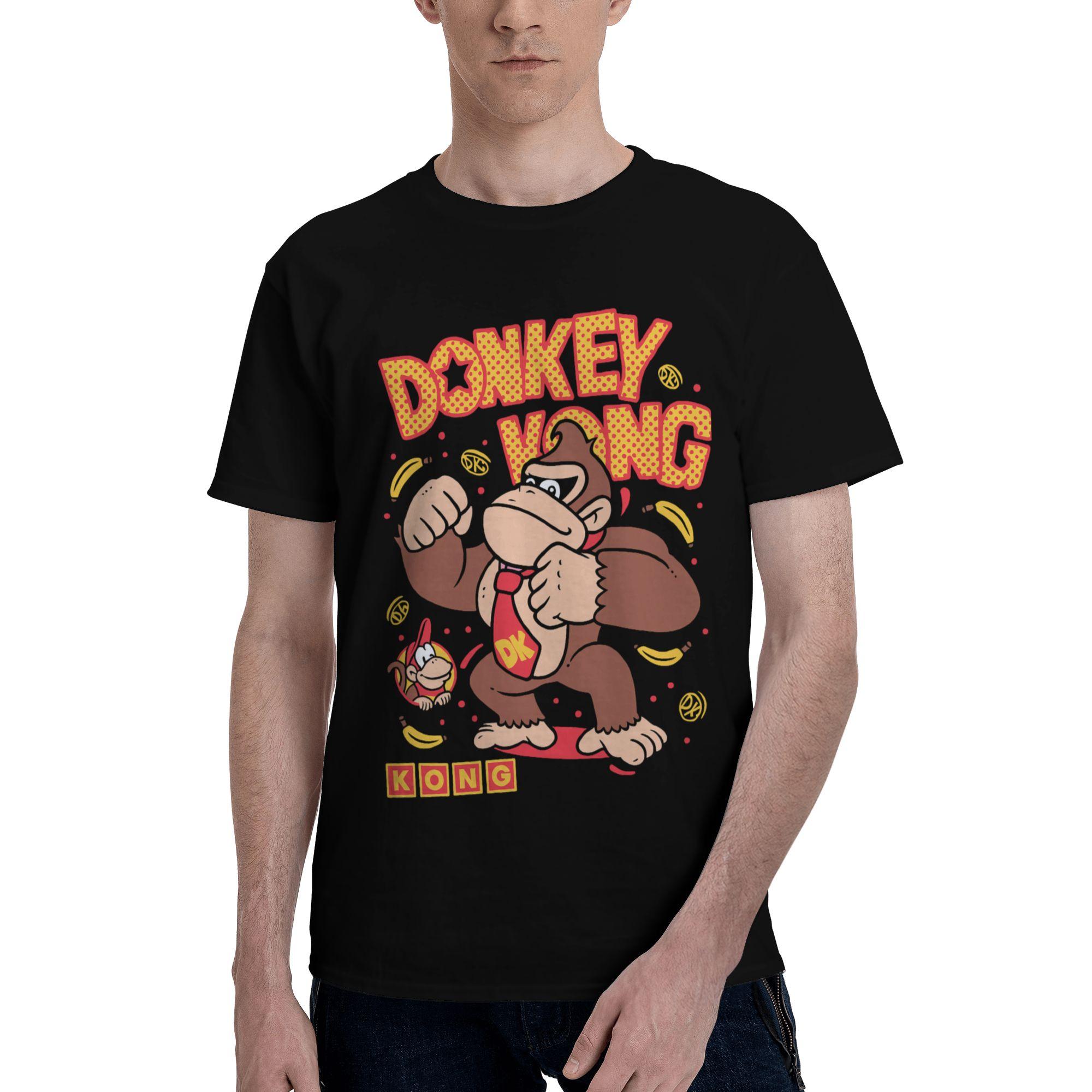 

Casual Donkey Kong Game T-Shirts Men Women Round Neck Cotton T Shirts Short Sleeve Tee Shirt Plus Size Tops L
