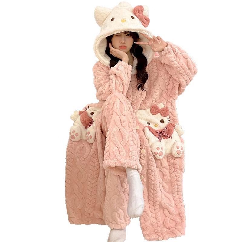 YUZHAOLIN Women's Plush Coral Fleece Hooded Loungewear Set