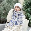 Winter new panda imitation cashmere jacquard scarf women's high-end sense versatile core-spun yarn shawl thickened warm scarf