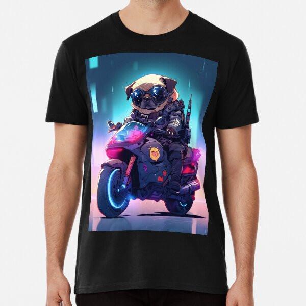 

cyber pug 03 Premium T-Shirt S to 5XL Made in the AU/USA T-Shirt 4XL