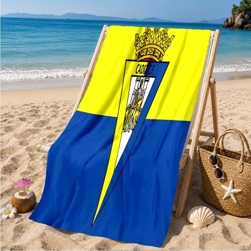 Cadiz Cf Badge Design Beach Towel Microfiber Beach Towel, Lightweight and Quick-Dry, for Summer Travel, Swimming Pool Fan Birthday Gift