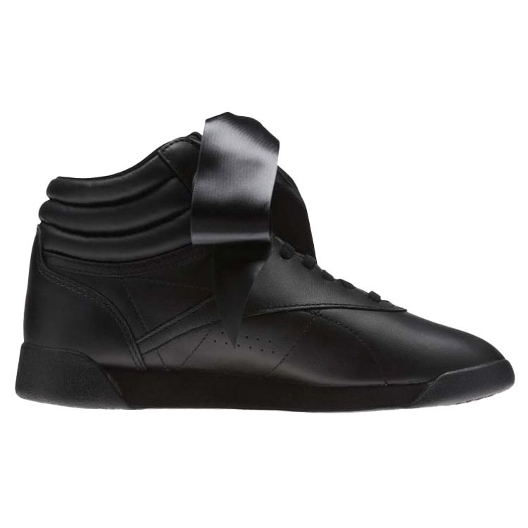 Reebok Freestyle Hi Satin Bow Women Sneakers Black Skull-Grey CM8904