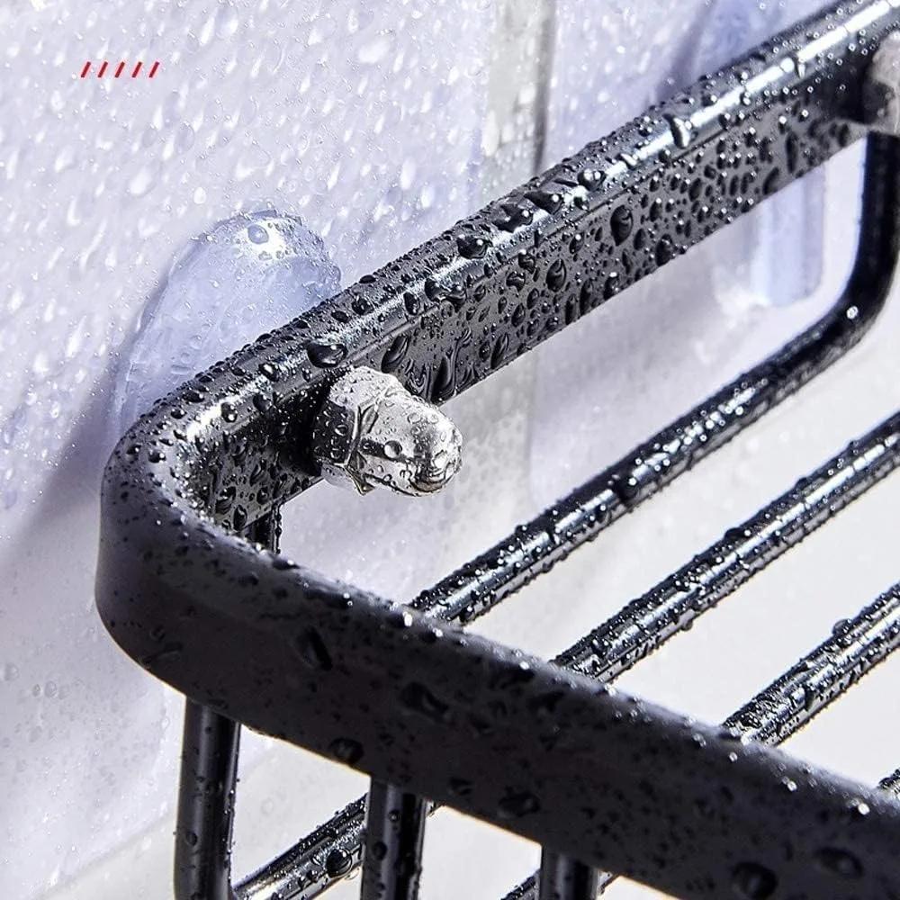 Soap Holder Dish Storage RackGold Soap Dish for Shower Creative Hanging Drain Rack,Self Adhesive Soap Dish Holder