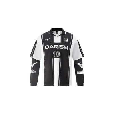 X Colaboración Oarism Camiseta de Fútbol Retro Capitán Cook de Corte Holgado Unisex Negro Obsidiana K2CC53Y1