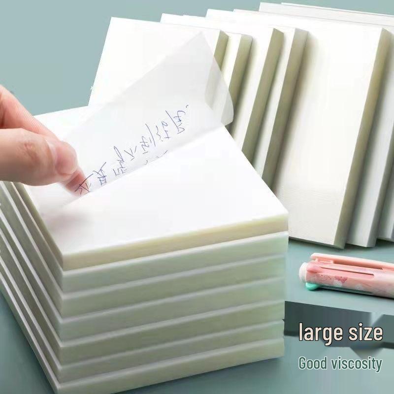 Trendy Transparent Sticky Notes: Waterproof PET, Strong Adhesion, Creative Korean Style Memo Pad