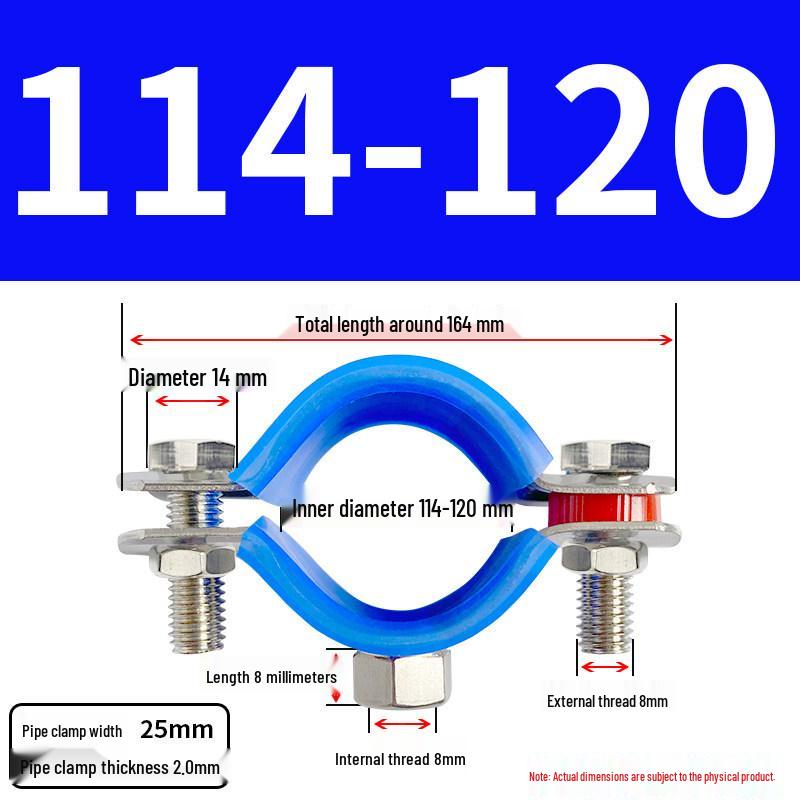 Stainless Steel Pipe Clamp Bracket with M8 Nut for Cable and Gas Pipes