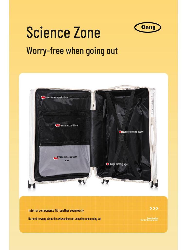 20palcový vysoce hodnotný cestovní kufr na kolečkách s držákem na nápoje a tichými univerzálními kolečky pro cestování na vysokou školu