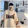 Men T-Shirts Letter Graphic Print Fashion Brand Tees for Men Oversize Tshirts Men Clothing Casual Tee Man Summer Korean Retro