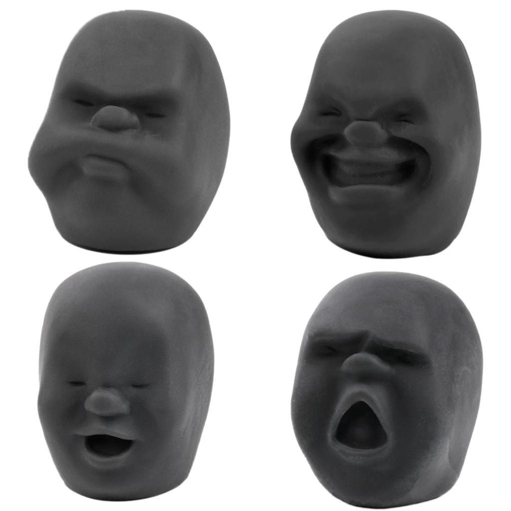 4pcs Human Face Balls Stress and Anxiety Relief Emotion Vent Ball with 4 Expressions Squeeze Ball Heal Your Mood Multiple