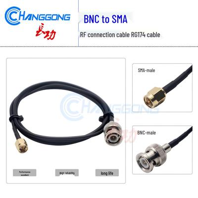 RF Adapter Cable: BNC Male To SMA Male for Communication Transmission, RG174