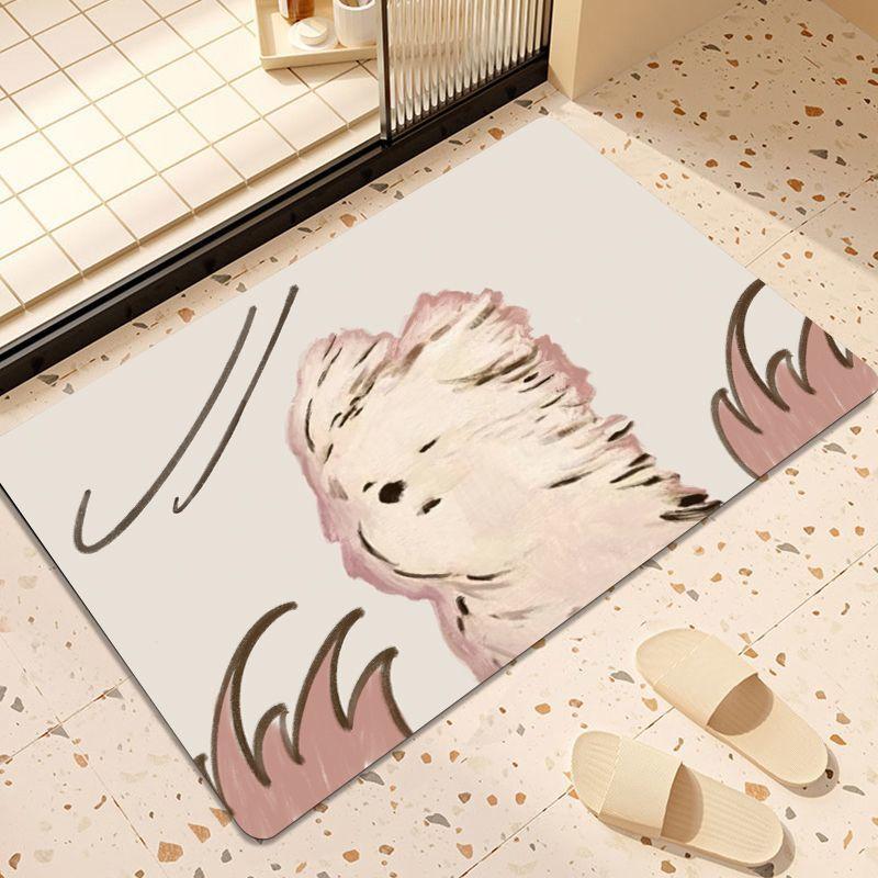

Коврик для пола с изображением щенка из диатомовой грязи, коврик для ванной комнаты, коврик для входной двери, впитывающий коврик для ног в ванной 50*80cm