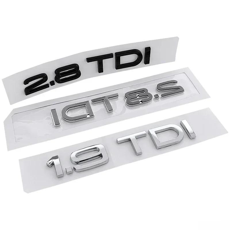 3D ABS Letters 1.9 TDI 2.8 TDI 4.2 TDI Rear Boot Trunk Logo Emblem Sticker For qaz23 A3 A4 A6 A8 Q3 Q5 Q7 Q8 Car Accessories