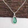 Green Emerald Gemstone 925 Sterling Silver Best Sisters Gift Handcrafted Pendant PP-54-12