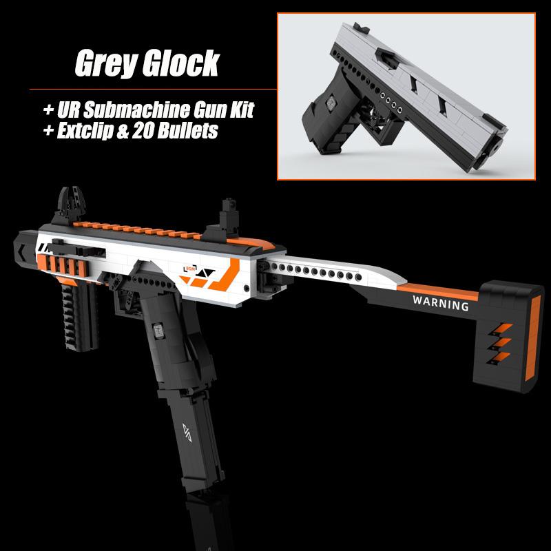 Military MOC Glock Pistols Tactical Kit Building Blocks Bricks Set Submachine Gun Kits Weapon Toys For Children Boys Adult Gifts