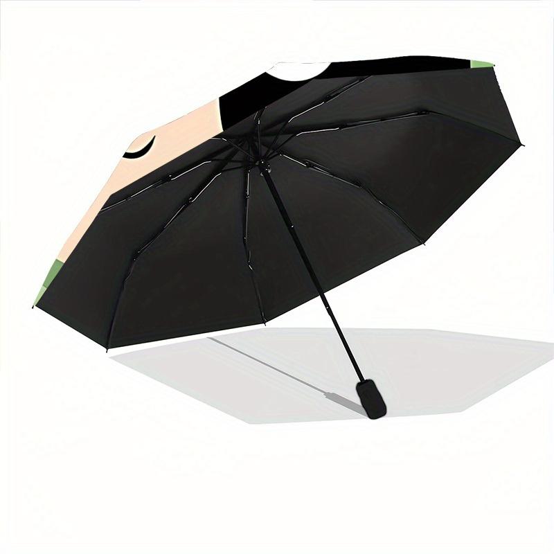 1pc Powerpuff Girls Automatic Open/close Folding Portable Umbrella with 8-Rib Structure for Women/Men, All-Season Use a0901080