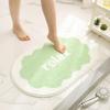 Soft Absorbent Bathroom Mat Non-Slip Floor Rug Shower Entrance Modern Minimalist Cream Color Cloud