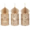 Ramadan Wooden Hollow Lantern Lights Decor For Eid Celebration Not Easy To Break And Durable. Home
