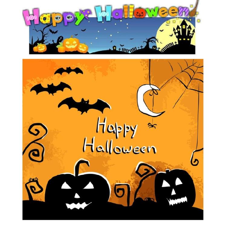 Pumpkin Ghost Skull Witch Hat Flat Back Cabochon Art Supply Decoration