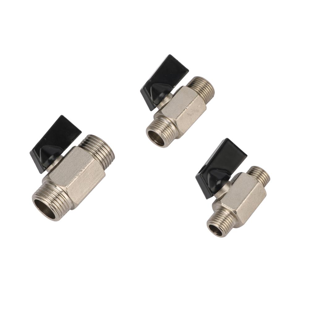 1/4" 3/8" 1/2" Male Thread Brass Ball Valve Air Compressor Valve Water Gas Oil Shut Off Valve High Temperature Pipe Fitting 1Pc