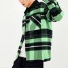 Li-Ning Badfive Sports Basketball Series Plaid Loose Long Sleeve Shirt Men Tops Green ASHS005-1