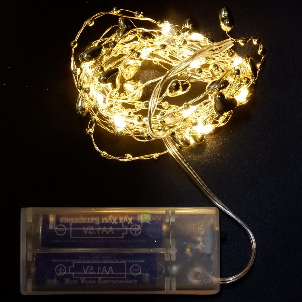 Battery Pearl LED Lights, Pearl LED Copper String Lights Fairy Lights, Wedding Family Party LED Lights, Christmas Decoration Lights
