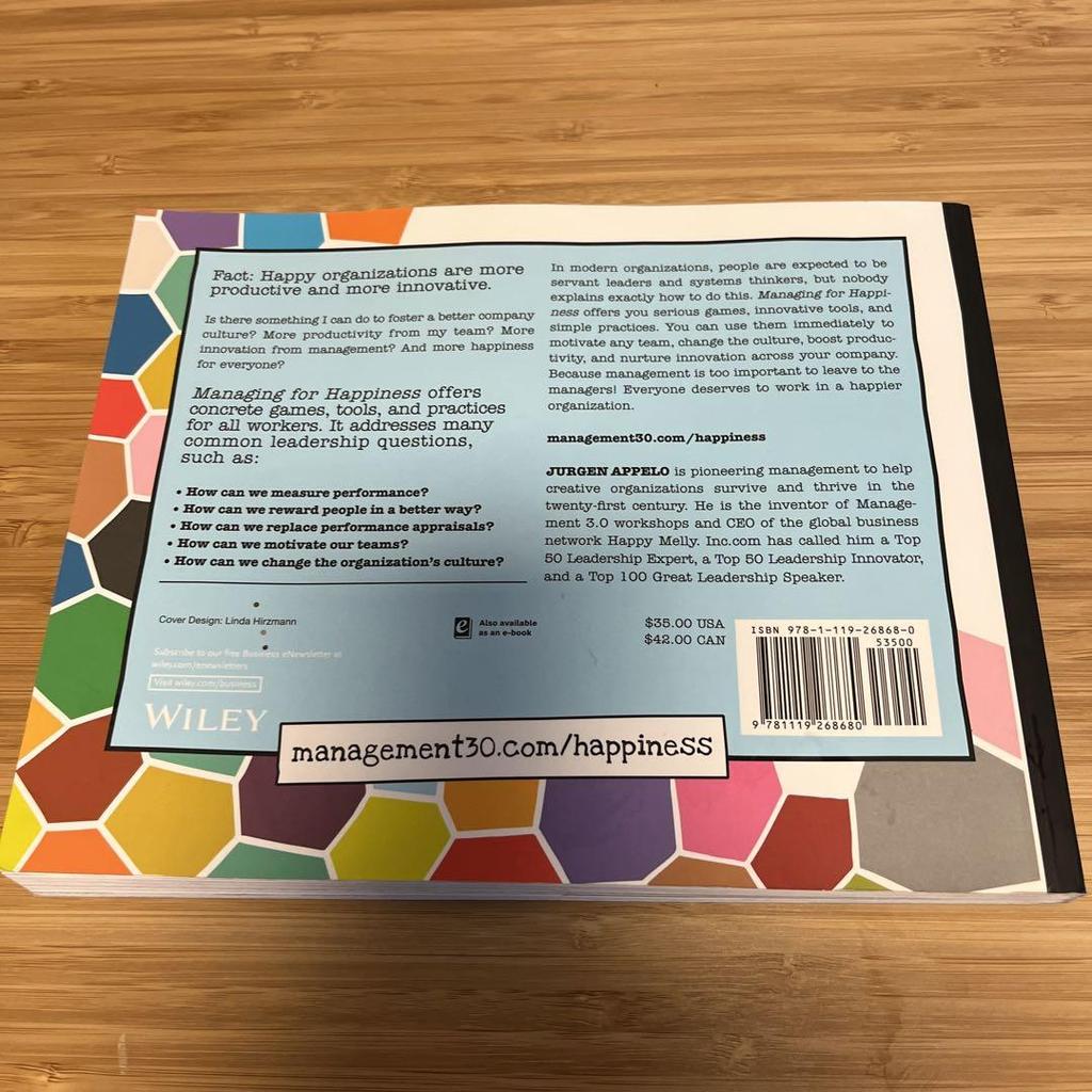 [USED] Managing for Happiness Management 3.0