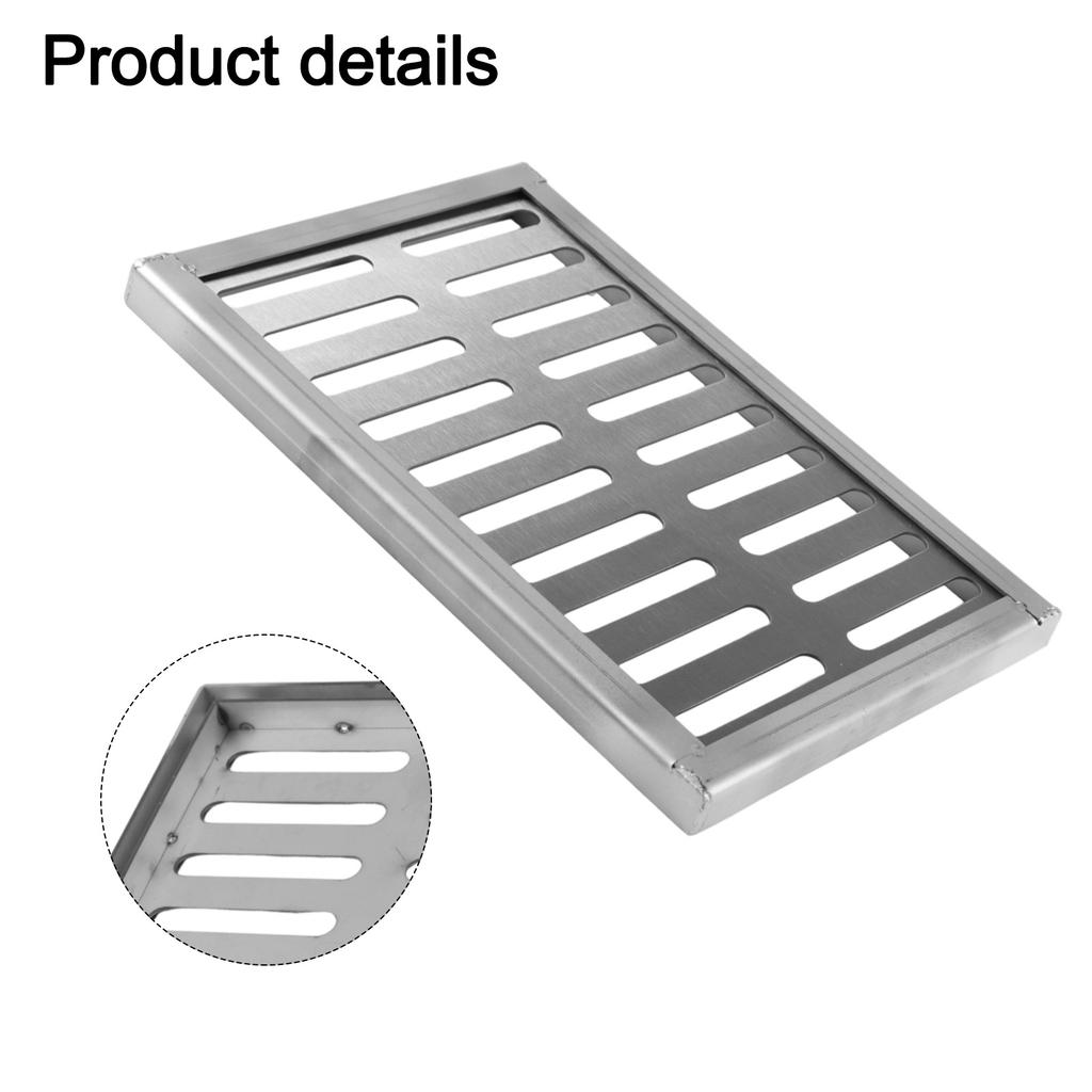 Robust Stainless Steel Drain Cover for Effective Drainage Anti Slip Design for Safe Use in Patios Gardens and Outdoor Areas